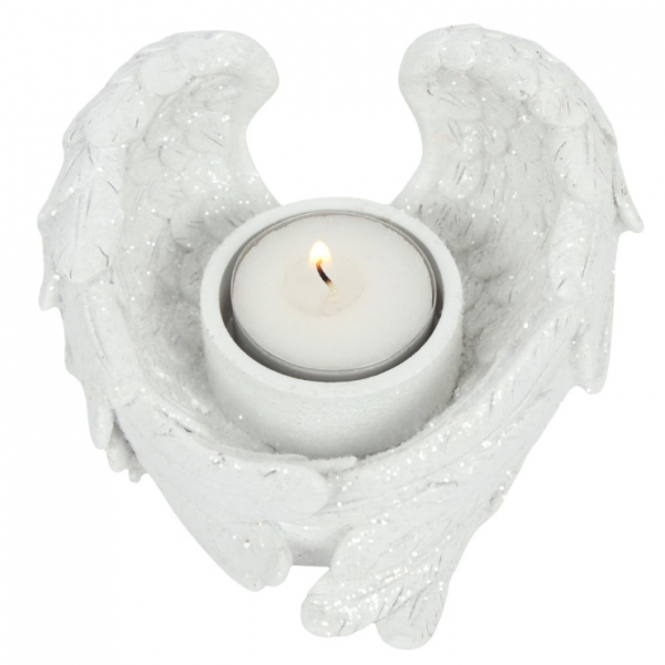 Candle Holder Glitter Angel Wing 
